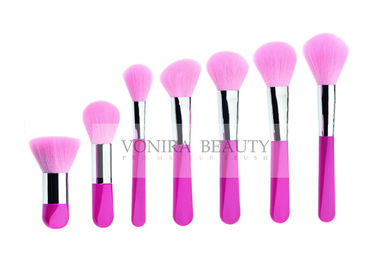 Cepillos sintéticos del maquillaje del regalo profesional rosado hecho a mano del color de la etiqueta privada