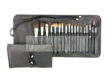 equipo natural 18Pcs y sintético de madera del sistema de cepillo del maquillaje con el tenedor