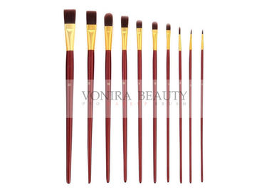 Long Handle Paint Body Makeup Brush Artist Grade Round Flat Filbert Tips