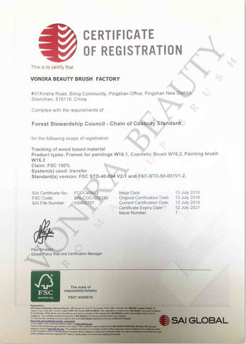 China Changsha Chanmy Cosmetics Co., Ltd Certificaciones