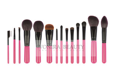 Colección de lujo rosada del cepillo de 14 PCS CosmeticMakeup con las cerdas exquisitas de la naturaleza
