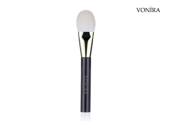 Vonira Custom Wholesale Natural Cabello de cabra blanco Plano Marrón Oscuro Mano Maquillaje Brush Blusher de mejillas