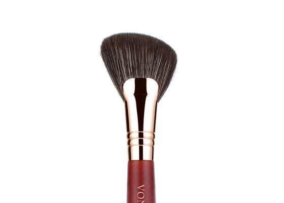 La fan angulosa grande de la belleza de Vonira cepilla la fan de Bronzer que se ruboriza la mejilla del maquillaje del cepillo herramienta cosmética del cepillo de Sheering del cepillo