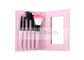 Caja y espejo rosados hermosos negros del cepillo del cepillo de pelo de la fundación del tamaño que viajan