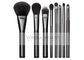 Classic Black Basic 8Pcs Full Makeup Brush Set Goat Hair And Resilient Ultra Fine Synthetic Hair