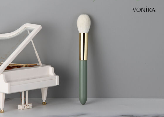 Vonira Custom Mayorista Maquillaje natural de cabello de cabra Pequeño cepillo de polvo redondo con servicio de etiqueta privada