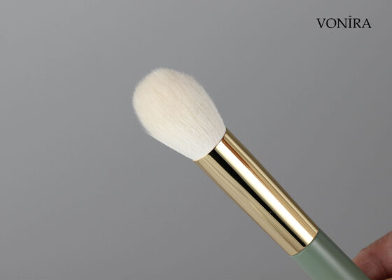 Vonira Custom Mayorista Maquillaje natural de cabello de cabra Pequeño cepillo de polvo redondo con servicio de etiqueta privada