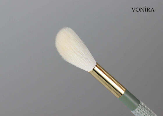 Vonira Custom Wholesale Natural Blanco Cabello de Cabra Maquillaje Rojo Cepillo con Servicio de Etiqueta Privada