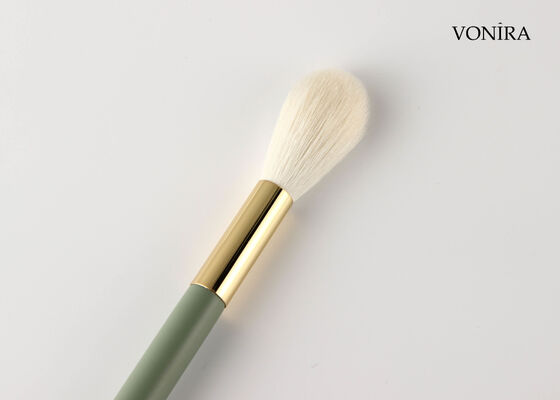 Vonira Custom Wholesale Natural Blanco Cabello de Cabra Maquillaje Rojo Cepillo con Servicio de Etiqueta Privada