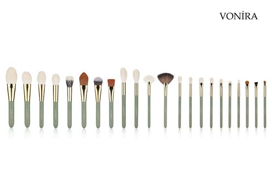 Vonira Custom Wholesales Natural Cabello de Cabra Blanco Conical Brush de mezcla de ojos con servicio de etiqueta privada