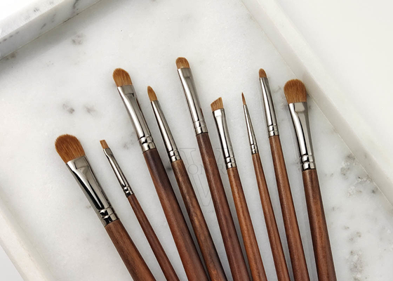 Vonira Handcrafted el cepillo anguloso del color del ojo del sombreador de ojos con el pelo de la ardilla