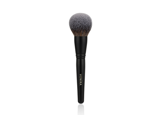 Cepillo redondeado flojo del polvo de la tez profesional de Vonira con Matte Wood Handle Copper Ferrule