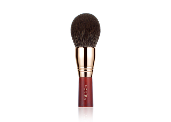 Cepillo abovedado grande de lujo de alta densidad del maquillaje del polvo de la difusión de Rouded del cepillo del polvo de la belleza de Vonira con Rose Copper Ferrule