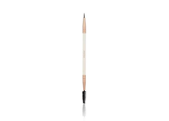 Vonira Beauty Dual Eyeliner Mascara Maquillaje Cepillo de doble extremo con Ferrule de aluminio mango de madera de abedul