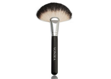 Cepillo grande del maquillaje del pelo de la cabra de la fan de la belleza de Vonira/cepillos de gama alta del maquillaje de la manija de madera