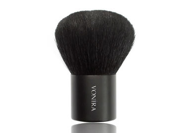Cepillo redondo lleno clásico del maquillaje de Kabuki con el pelo suave adicional de la cabra