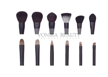 Juego de brochas de maquillaje de etiqueta privada de 12 uds, cepillos cosméticos sintéticos, mango de madera