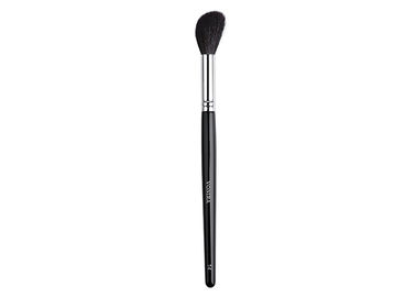 Cepillo inclinado del maquillaje del punto culminante del polvo de la precisión con el pelo suave de lujo de la cabra del gris XGF