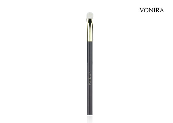 Brocha Vonira Custom Wholesales de Pelo de Cabra Natural Blanco, Mango Marrón Oscuro, Sombreadora de Ojos