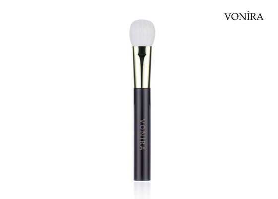 Vonira Custom Wholesale Natural Cabello de cabra blanco plano marrón oscuro manija crema maquillaje base líquida cepillo