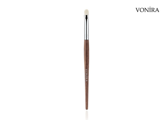 Vonira Custom Wholesale Natural Cabello de cabra blanco Marrón Ebony Mano Maquillaje Pequeño cepillo de mezclador de ojos