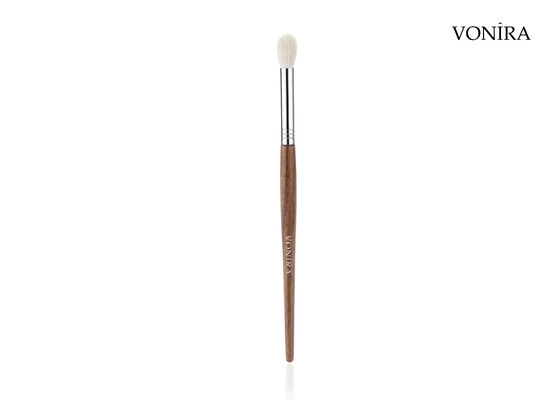 Brocha difuminadora para ojos ahumados Vonira Custom Wholesale de pelo de cabra blanco natural con mango de ébano marrón