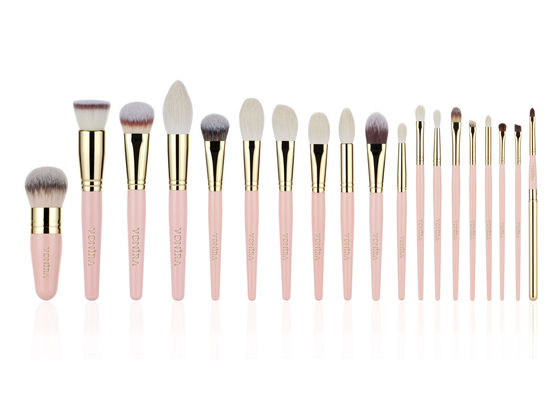 Rosa desnudo del oro de Vonira 19 pedazos del pelo del artista de maquillaje natural Brushes