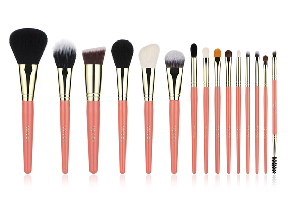 Pedazos profesionales sintéticos hechos a mano del sistema de cepillos del maquillaje de Vonira 15