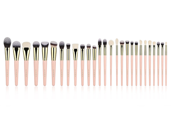 Logotipo de encargo del pelo del alto grado del maquillaje de cepillos de la colección sintética del sistema 27 pedazos